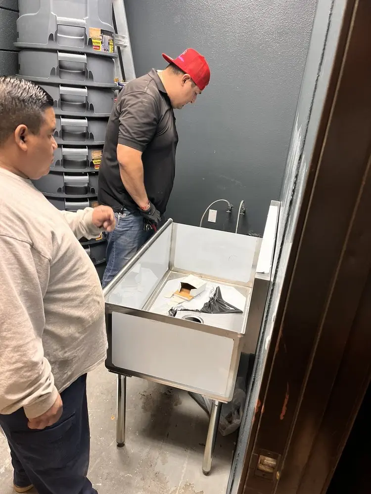 Commercial plumbing and sink installation in Guadalupe